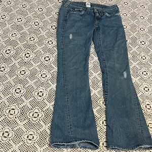 True Religion Women's Medium Wash Jeans Flare 27
